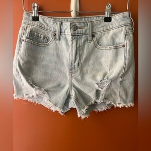 Old Navy Light Blue Distressed OG Straight Jean Shorts